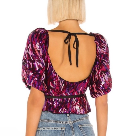 LPA Sequin Wrap Crop Top. Size XS - Picture 2 of 6